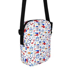 Filipino Nurse Pride Medical Pattern Utility crossbody bag