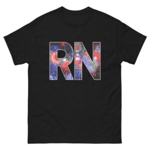 4th of July Fireworks RN Nurse Unisex classic tee