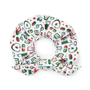 Mexican Nurse Pride Medical Pattern Recycled Scrunchie
