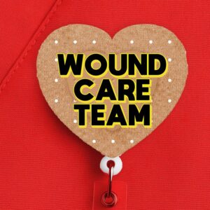 Wound Care Team Badge Reel: Funny Heart Bandage Nurse Id Holder