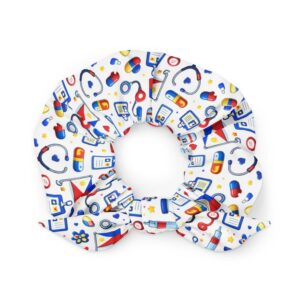 Filipino Nurse Pride Medical Pattern Recycled Scrunchie