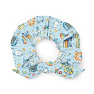 NICU Nurse Baby Care Medical Pattern Recycled Scrunchie