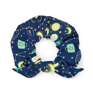 Night Owl Nurse Celestial Medical Pattern Recycled Scrunchie