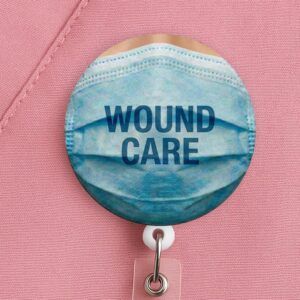 Wound Care Nurse Badge Reel • Wound Care Team Gift • Surgical Mask Id Holder • Wound Nurse • Retractable Name Tag Reel • Acrylic Badge
