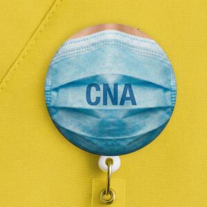 CNA Badge Reel • Certified Nursing Assistant Gift • Surgical Mask ID Holder • Retractable Badge Clip