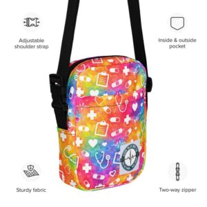 Pride Nurse LGBTQ Gift Utility crossbody bag