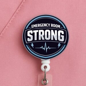 ER Nurse Badge Reel, Emergency Room Strong, Emergency Nurse Gift