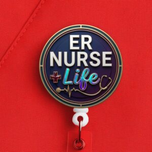 ER Nurse Badge Reel, ER Nurse Life, Emergency Room Nurse Gift
