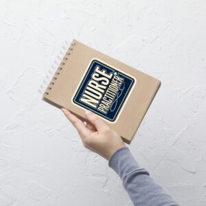 Nurse Practitioner Medical Professional Design, Bold NP Healthcare Worker Gift Bubble-free stickers