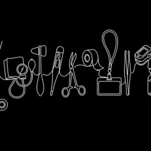 Minimalist Medical Line Art T-Shirt, Healthcare Worker Gift, Continuous Line Design