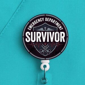 ER Nurse Badge Reel, Emergency Department Survivor, ER Nurse Gift