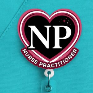 Nurse Practitioner Badge Reel, NP Heart Badge Reel, Nurse Practitioner Gift