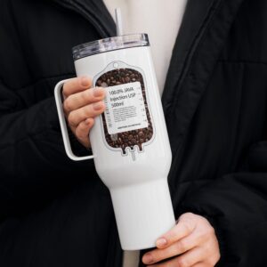 Nurse Travel Tumbler 100% Java Injection IV Bag Travel mug with a handle