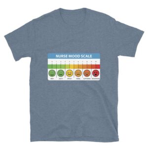 Nurse Mood Scale Shirt, Pain Scale Nurse Shirt, Funny Nurse Gift Short-Sleeve Unisex T-Shirt