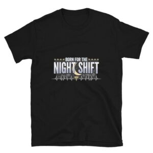 Night Shift Nurse T-Shirt, Healthcare Worker Graphic Tee, Moon ECG Design
