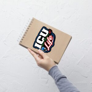 ICU Life Nurse Sticker, Intensive Care Unit Decal, Critical Care Badge Style Design (Bubble-free)