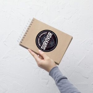 Emergency Department Survivor ER Nurse Gift, Trauma Nurse Design, Dark Emergency Room Worker Art Bubble-free stickers