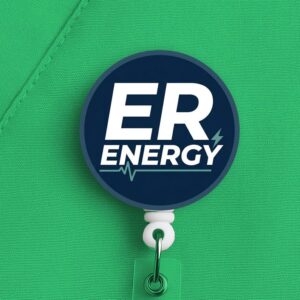 ER Nurse Badge Reel, ER Energy, Emergency Room Nurse Gift