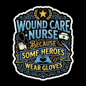 Wound Care Nurse Sticker, Some Heroes Wear Gloves, Medical Worker Decal