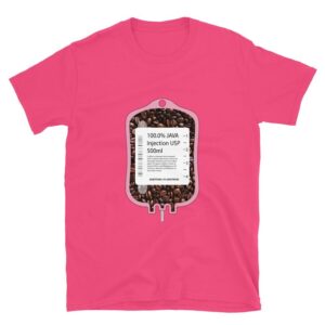 Nurse Coffee Shirt 100% Java Injection IV Bag Short-Sleeve Unisex T-Shirt