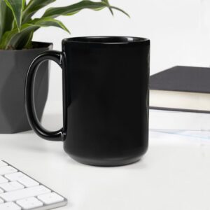 Nurse Coffee Mug, Frontline Nurse Gift, Masked Nurse Line Art Mug, Aesthetic Medical Worker Coffee Cup, Black Glossy Mug