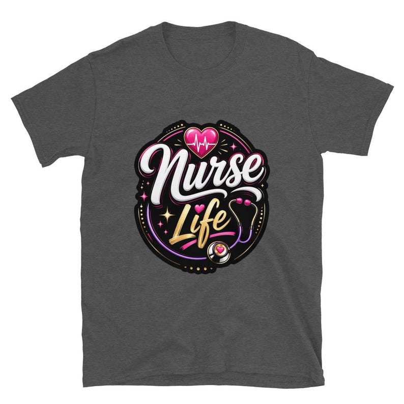 Nurse Life Nurse Gift Cute Nurse Design RN LPN Night Shift Healthcare Worker Short-Sleeve Unisex T-Shirt - Image 13