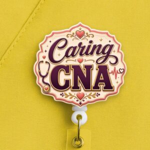 Caring CNA Badge Reel, CNA Badge Reel, Nursing Assistant Gift