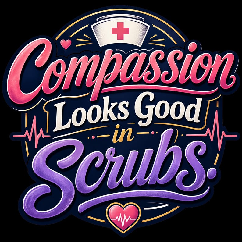 Compassion Looks Good in Scrubs Badge Reel, Nurse Badge Reel, Nurse Gift - Image 11