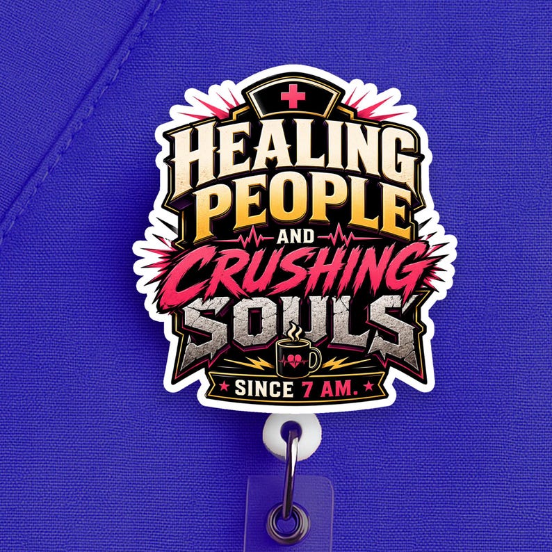Care First Badge Reel, Nurse Badge Reel, Healthcare Worker Gift - Image 2