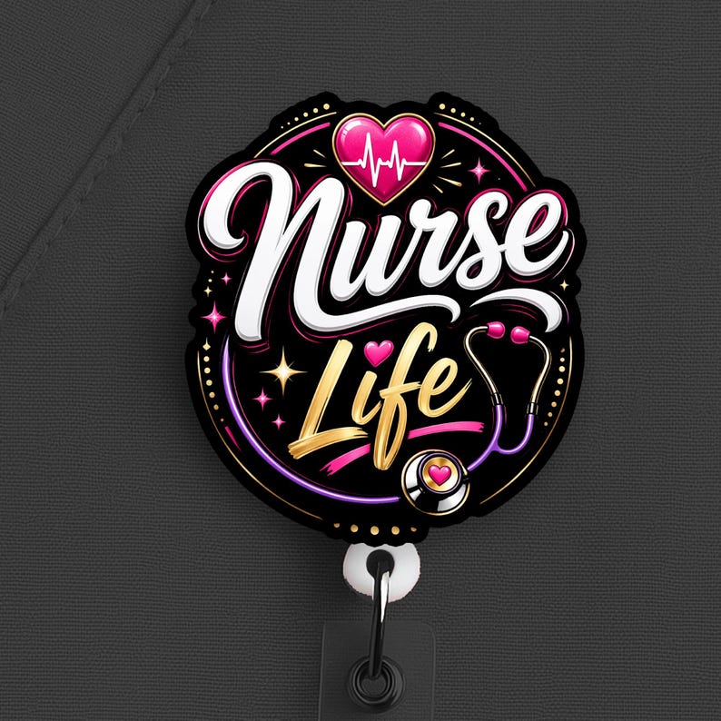Nurse Life Badge Reel, Nurse Badge Reel, Nurse Gift - Image 6