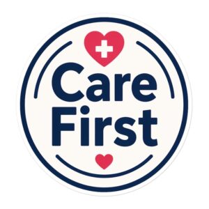 Care First Nurse Quote Healthcare Worker CNA RN LPN Compassion Design Nurse Gift Bubble-free stickers