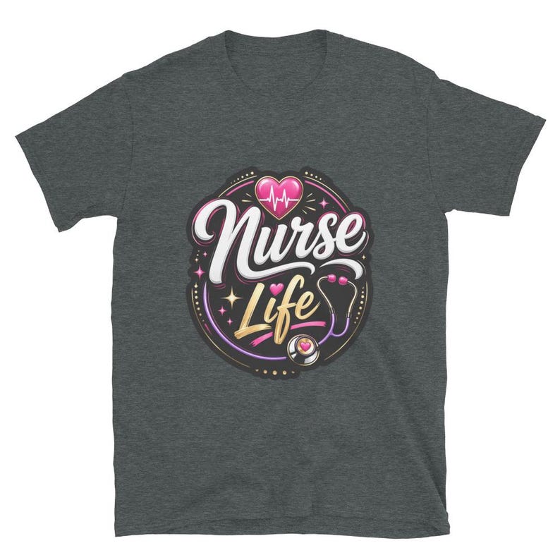 Nurse Life Nurse Gift Cute Nurse Design RN LPN Night Shift Healthcare Worker Short-Sleeve Unisex T-Shirt - Image 8