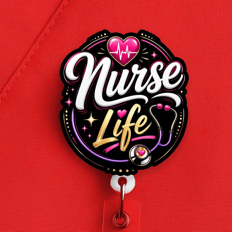 Nurse Life Badge Reel, Nurse Badge Reel, Nurse Gift - Image 9
