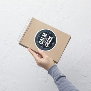 Calm in the Chaos ER Nurse Gift, Critical Care Medical Worker Design Bubble-free stickers