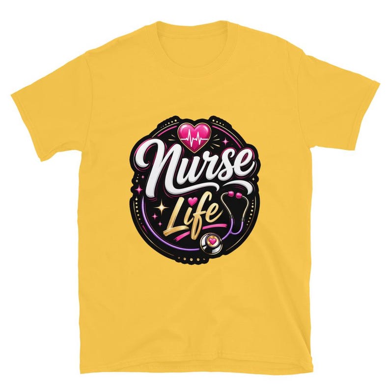 Nurse Life Nurse Gift Cute Nurse Design RN LPN Night Shift Healthcare Worker Short-Sleeve Unisex T-Shirt - Image 11