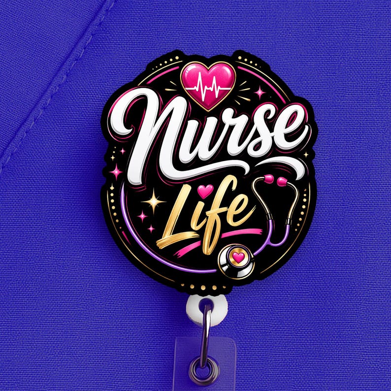 Nurse Life Badge Reel, Nurse Badge Reel, Nurse Gift - Image 2