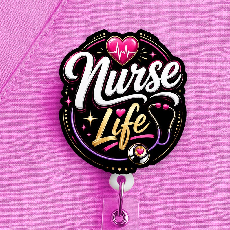Nurse Life Badge Reel, Nurse Badge Reel, Nurse Gift - Image 4