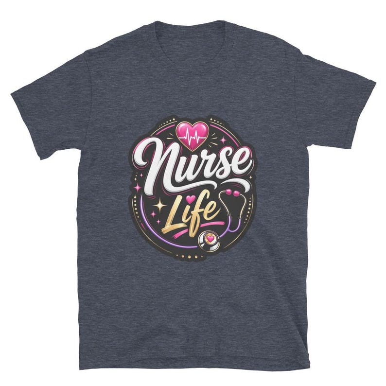 Nurse Life Nurse Gift Cute Nurse Design RN LPN Night Shift Healthcare Worker Short-Sleeve Unisex T-Shirt - Image 9