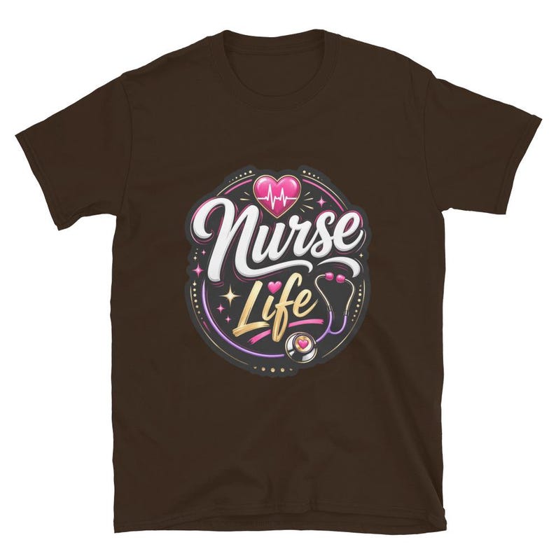 Nurse Life Nurse Gift Cute Nurse Design RN LPN Night Shift Healthcare Worker Short-Sleeve Unisex T-Shirt - Image 4