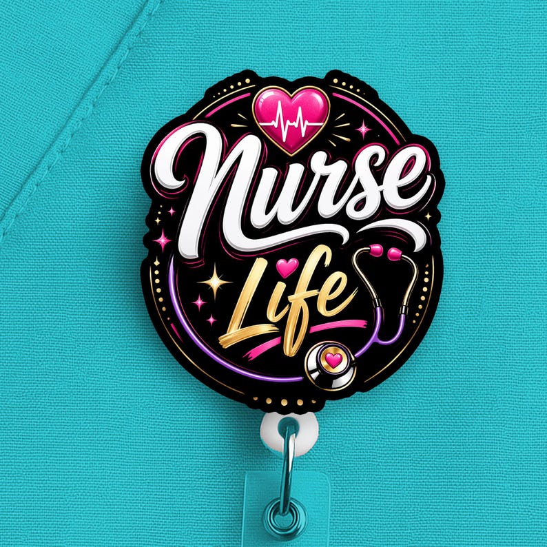 Nurse Life Badge Reel, Nurse Badge Reel, Nurse Gift - Image 3