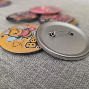 Nurse Bee Button, Wound Care Nurse Gift, Funny Healthcare Worker Pin, Magnet Option - Metal Back Button
